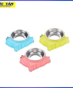 Bát Đơn Ốc Sên Inox 3x13x18cm cho chó mèo