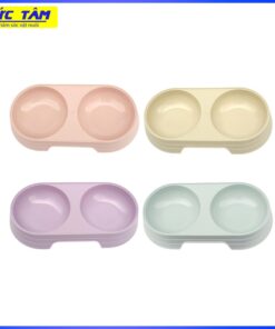 Bát đôi nhựa rẻ hồng trắng xanh